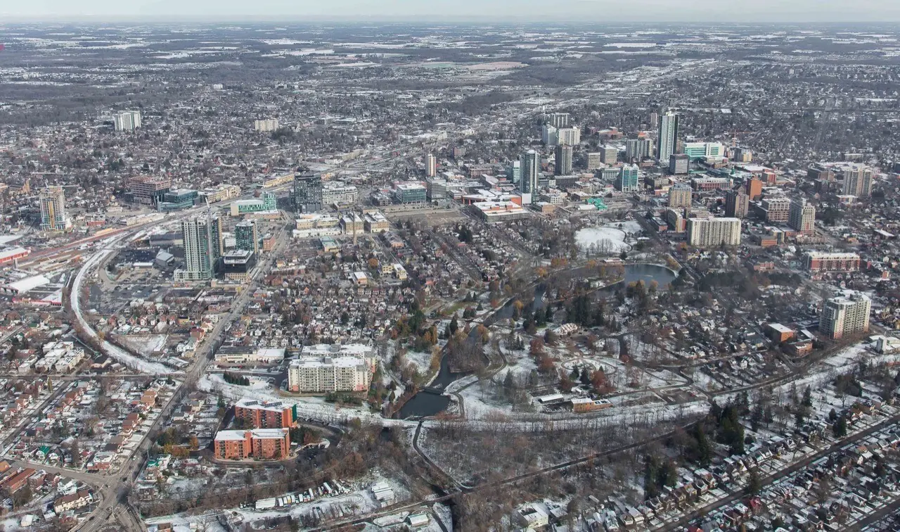 Kitchener, Ontario downtown cityscape and urban streetscape — crowd control services in Kitchener